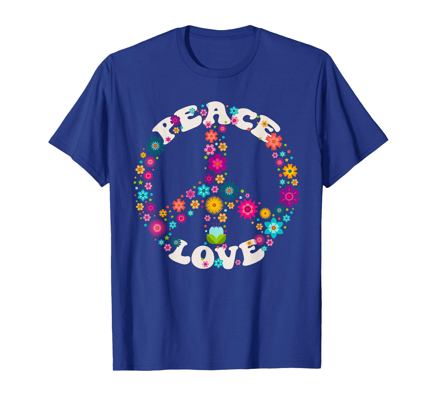 PEACE SIGN LOVE T Shirt 60s 70s Tie Dye Hippie Costume T-Shirt