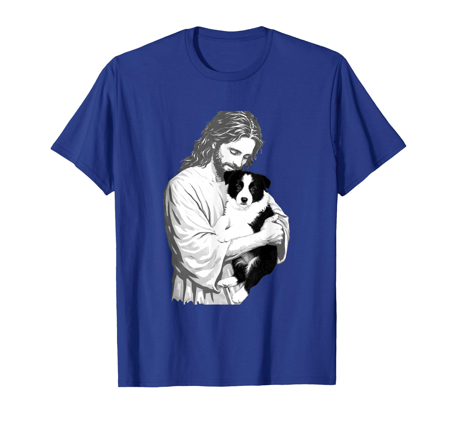 Funny Jesus Border Collie Dog Christian Faith Graphic T-Shirt