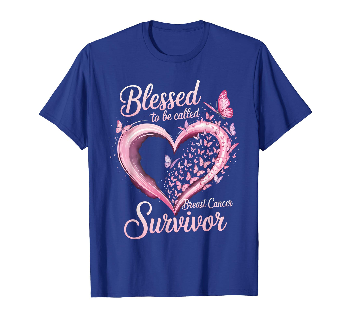 Blessed Breast Cancer Survivor Awareness Christian Women T-Shirt
