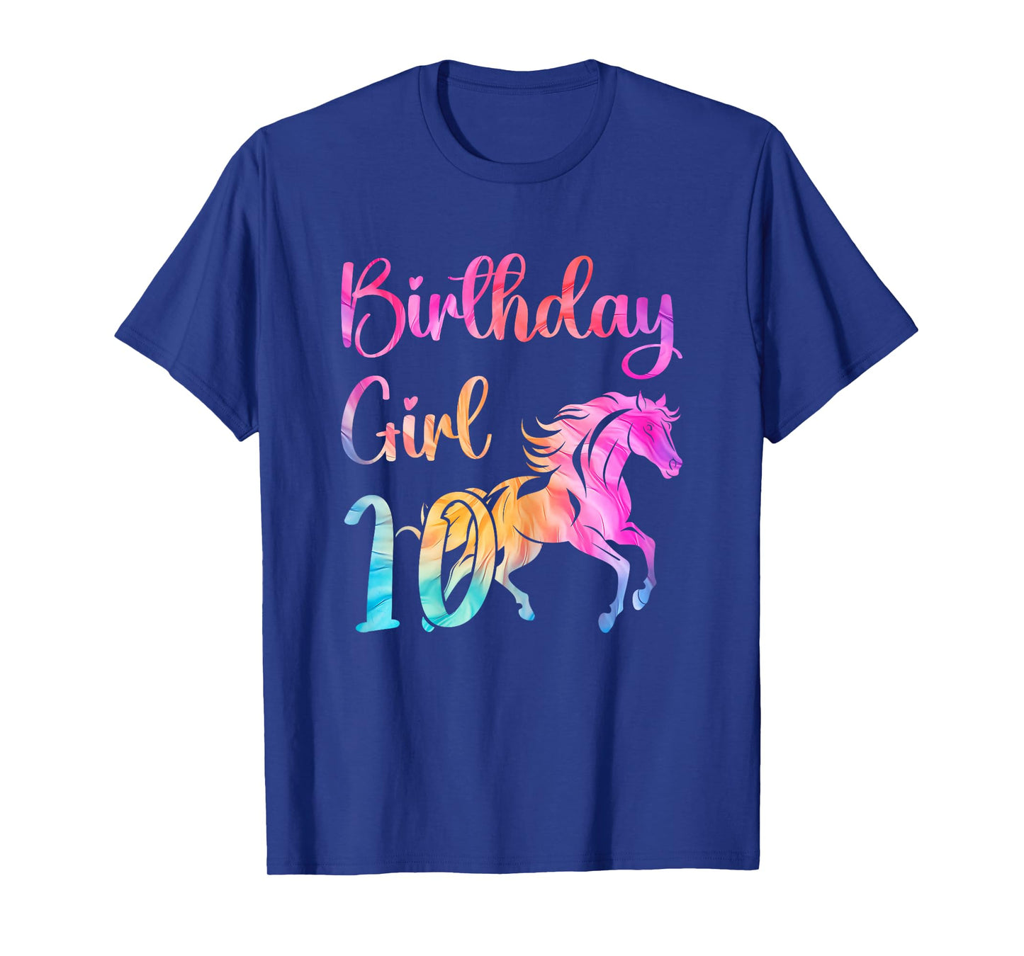 10th Birthday Horse 10 Year Old Girl Birthday Horse Lovers T-Shirt