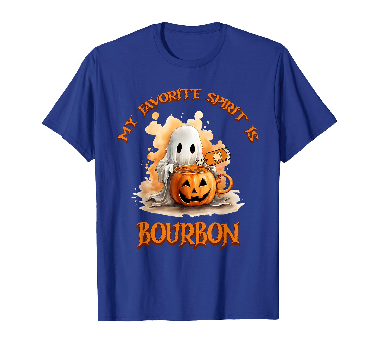 Bourbon My Favorite Spirit Is Bourbon Happy Halloween Boo T-Shirt