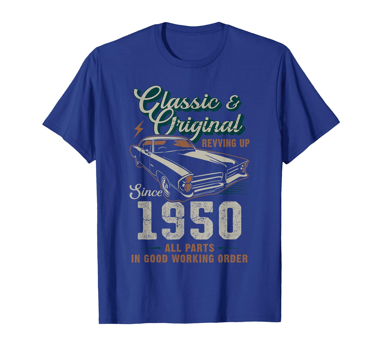 Born 1950 Vintage Classic Car 75th Birthday T-Shirt