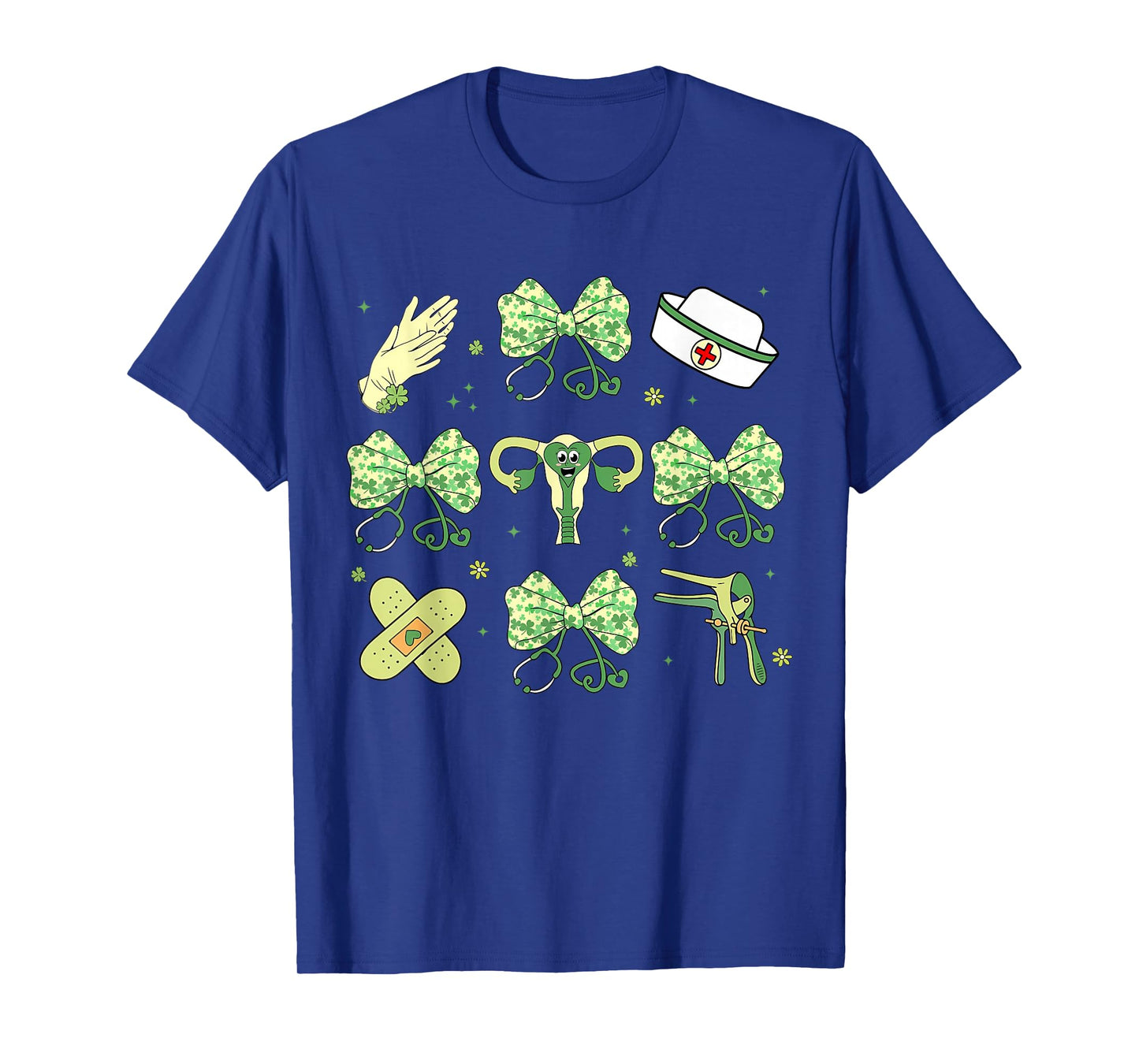 Coquette Bow OBGYN St Patricks Day Speculum Nurse Obstetrics T-Shirt