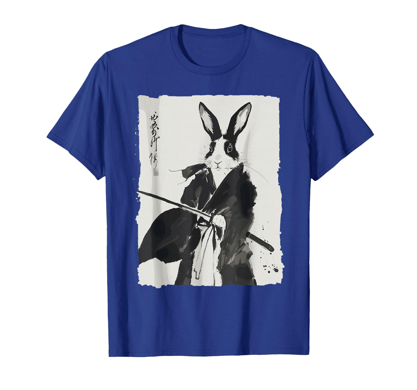Samurai Bunny Shirts for Women Men Vintage Graphic Japanese T-Shirt