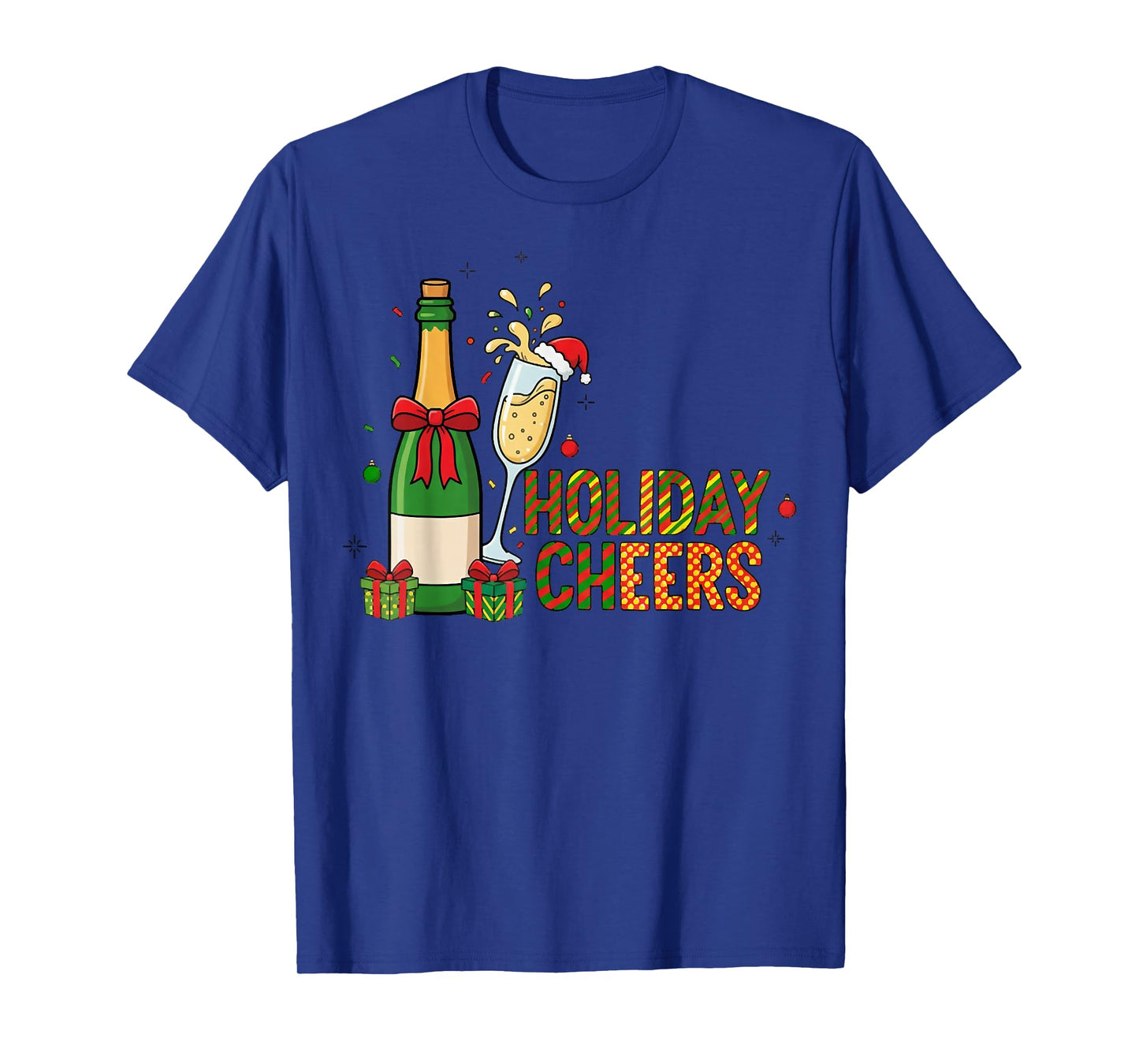 Christmas Holiday Cheers, Christmas Champagne, Drink Lover T-Shirt