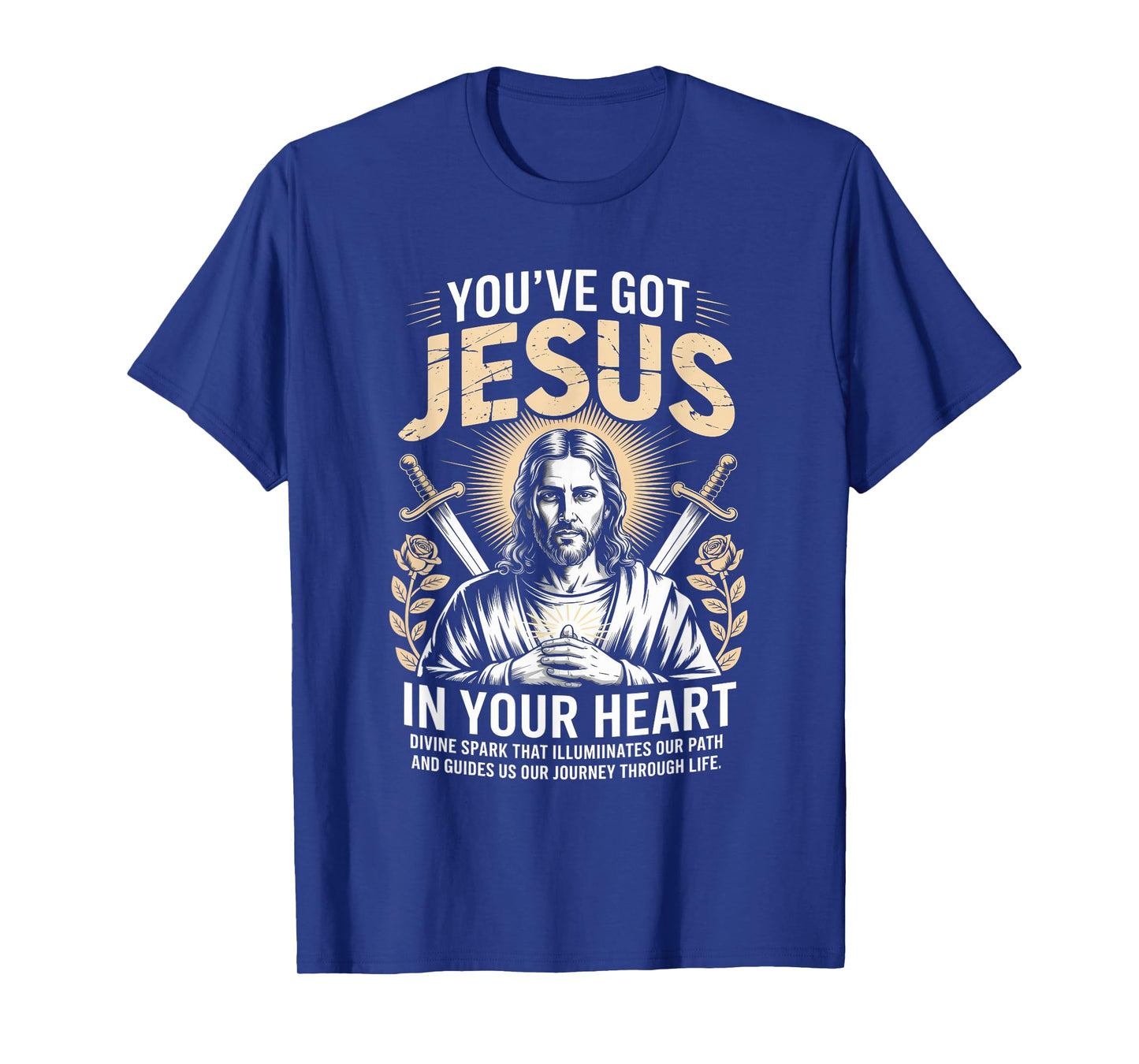 Jesus in Your Heart Rays Christian Streetwear T-Shirt