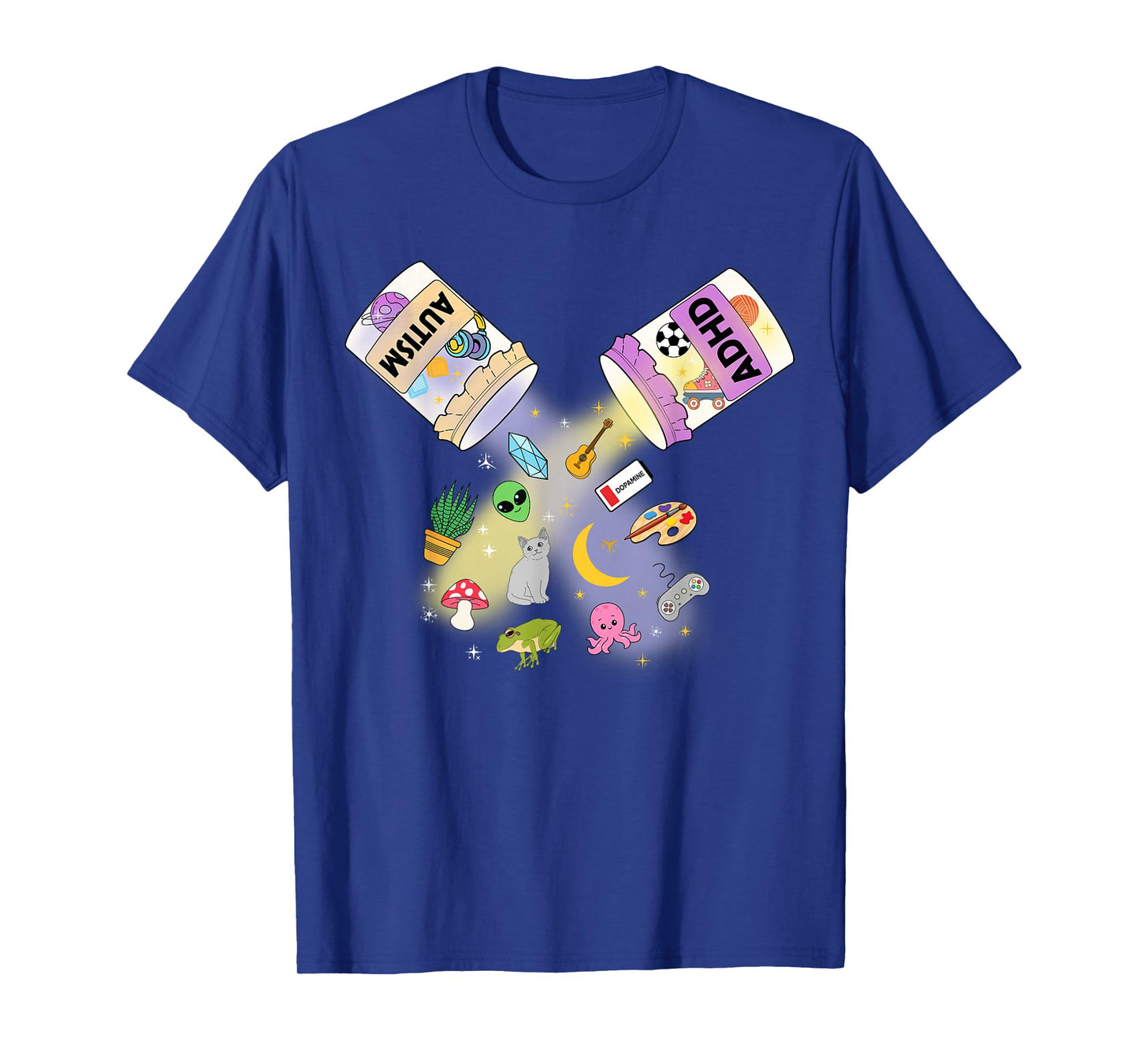 Funny AuDHD Neurodiversity Autism ADHD Fusion Men Women Kids T-Shirt