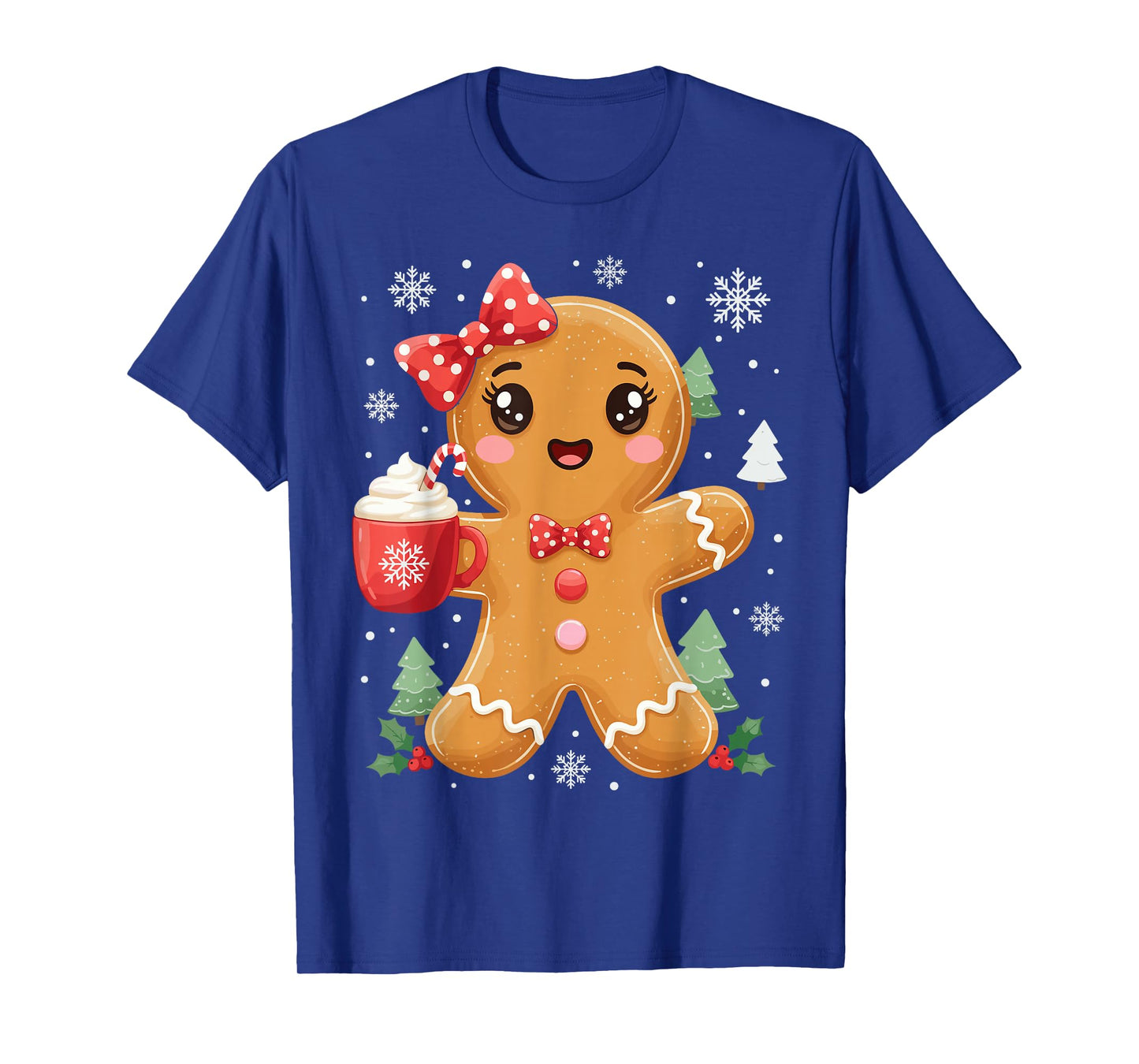 Cute Gingerbread Christmas Snow Xmas for Men Women Kids Cute T-Shirt