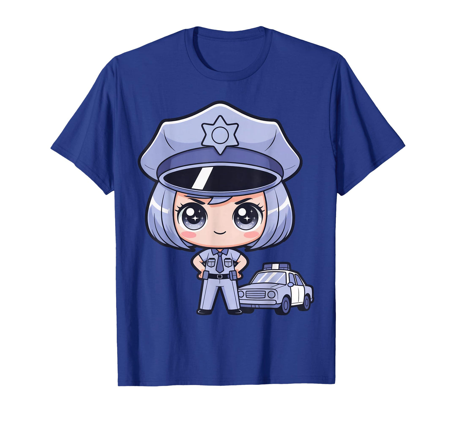 Cute Police Officer Chibi Girl at Police and Law Enforcement T-Shirt