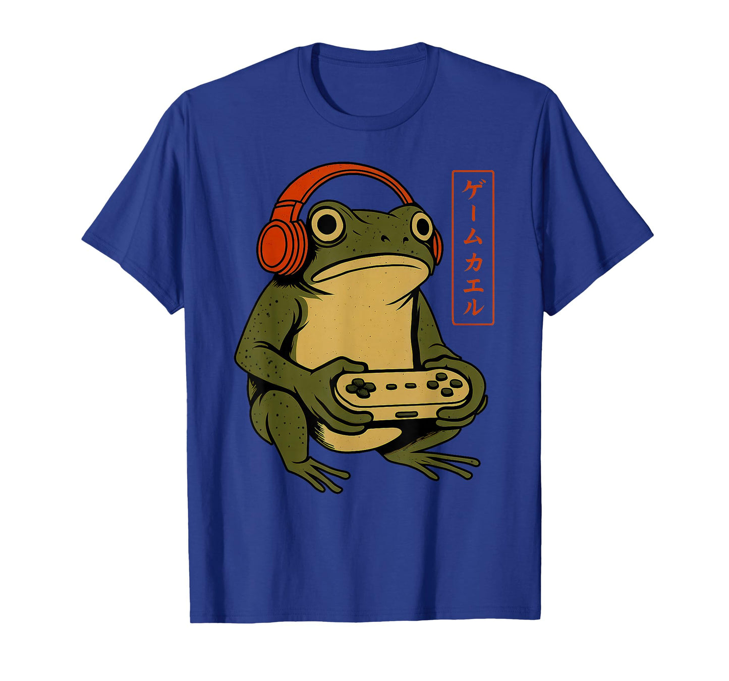 Japanese Gamer Frog Art Men Women Boys Funny Vintage Gaming T-Shirt