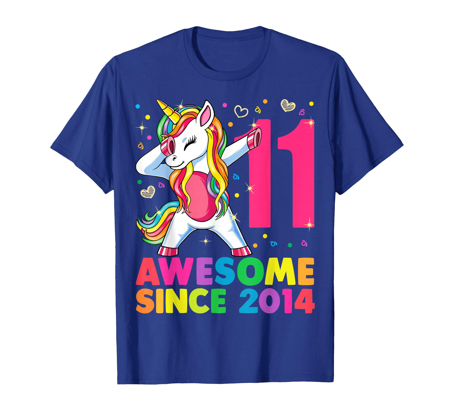 11 Years Old Unicorn Dabbing 11th Birthday Girl Gift Party T-Shirt