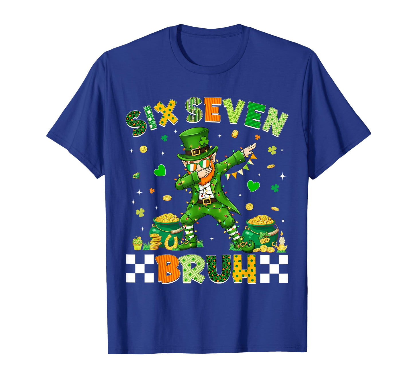 St Patricks Day Bruh 67 Meme Six Seven Dabbing Leprechaun T-Shirt
