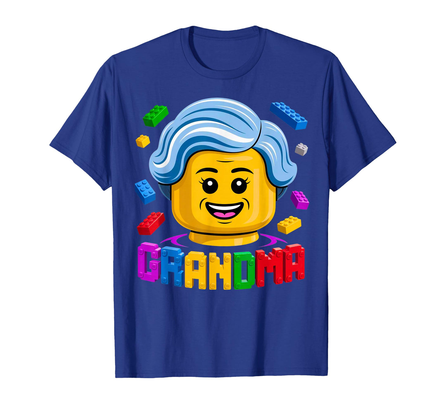 Family Grandma Master Builder Building Brick Blocks Kids T-Shirt
