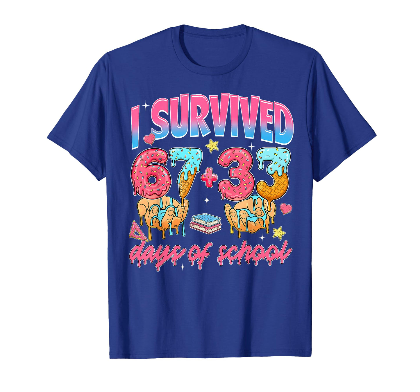 100th Day I Survived 67 + 33 Days of School Boy Girl Teacher T-Shirt
