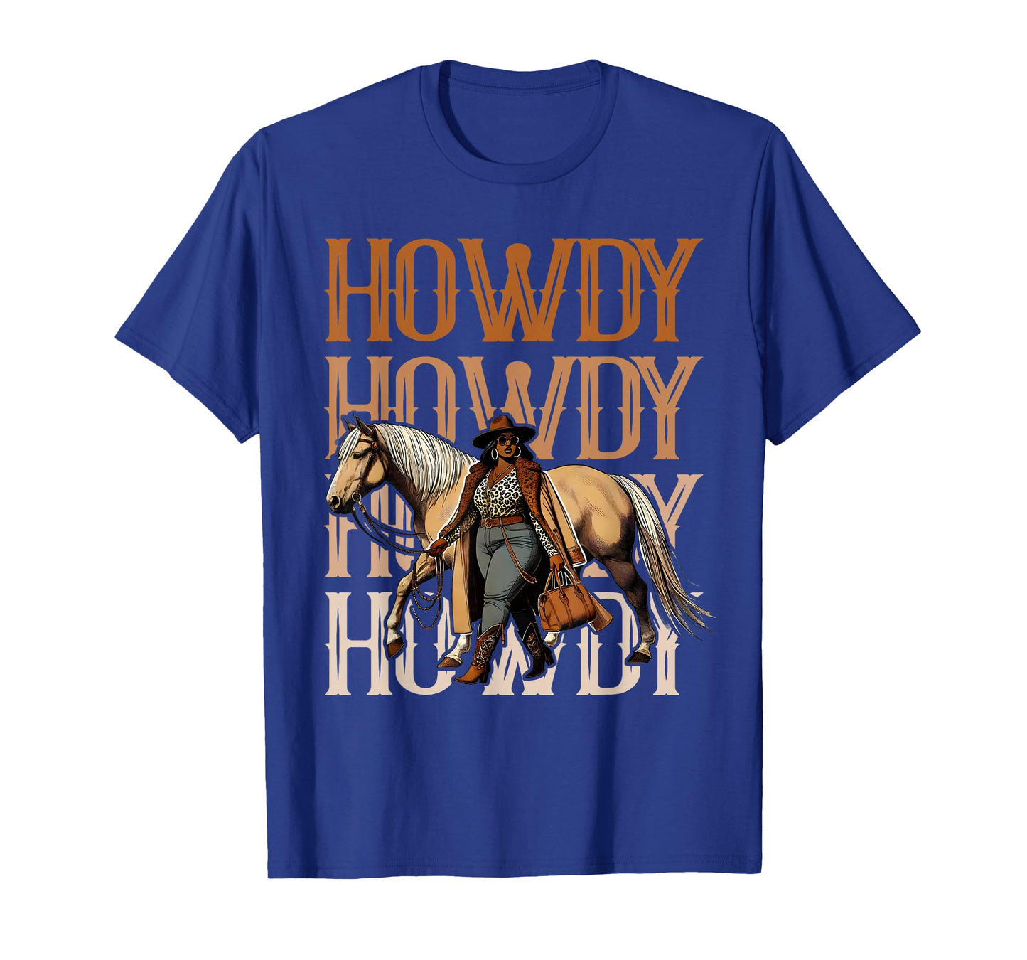 Howdy Black Cowgirl Country Western Rodeo Melanin Texas T-Shirt