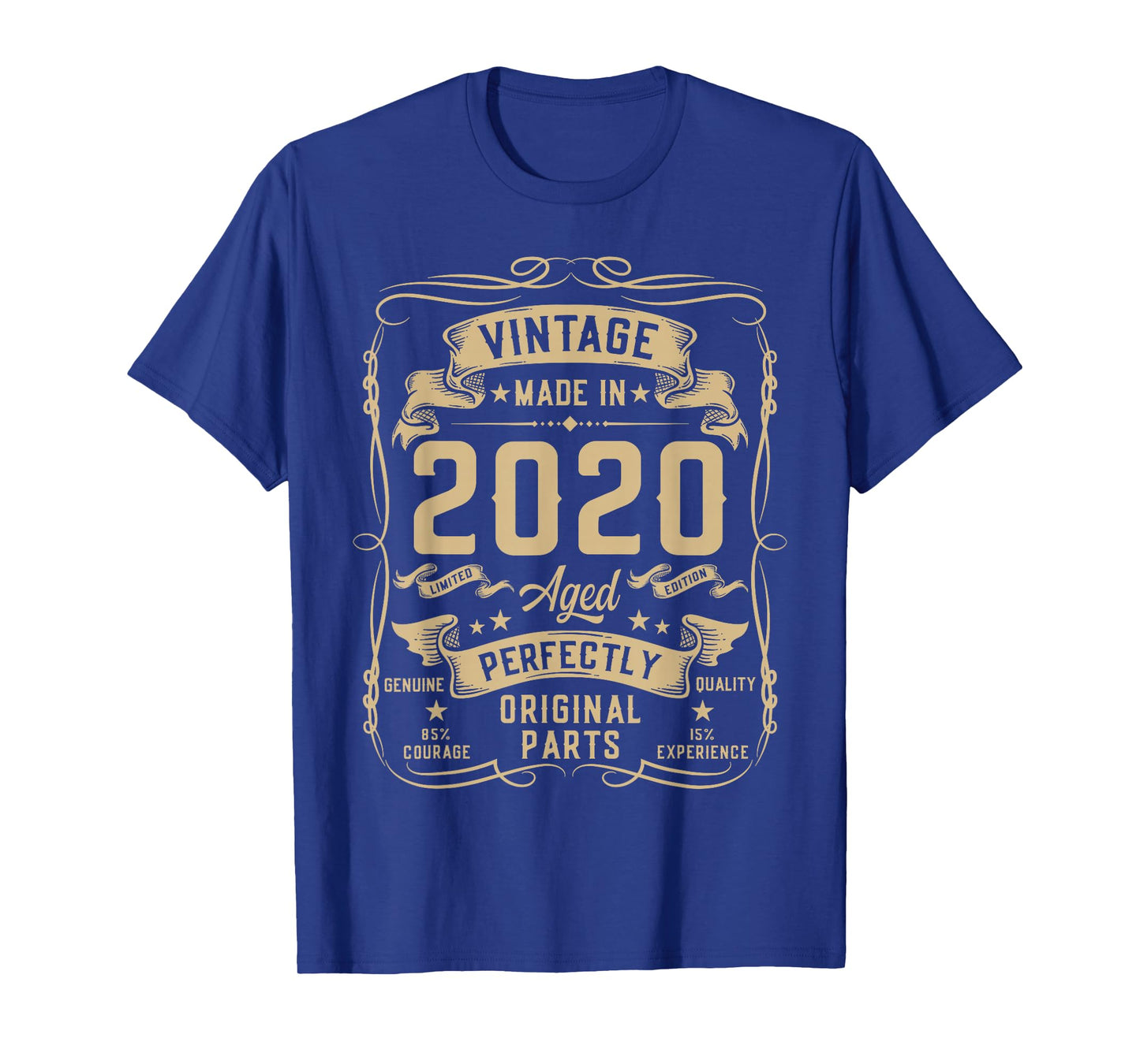 Vintage 2020 6yr 6th Birthday Gifts Boys Girls 6 Year Old T-Shirt