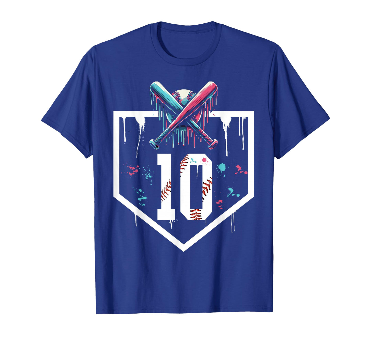 Baseball 10th Birthday Home Plate Boy Youth Ten 10 Year Old T-Shirt