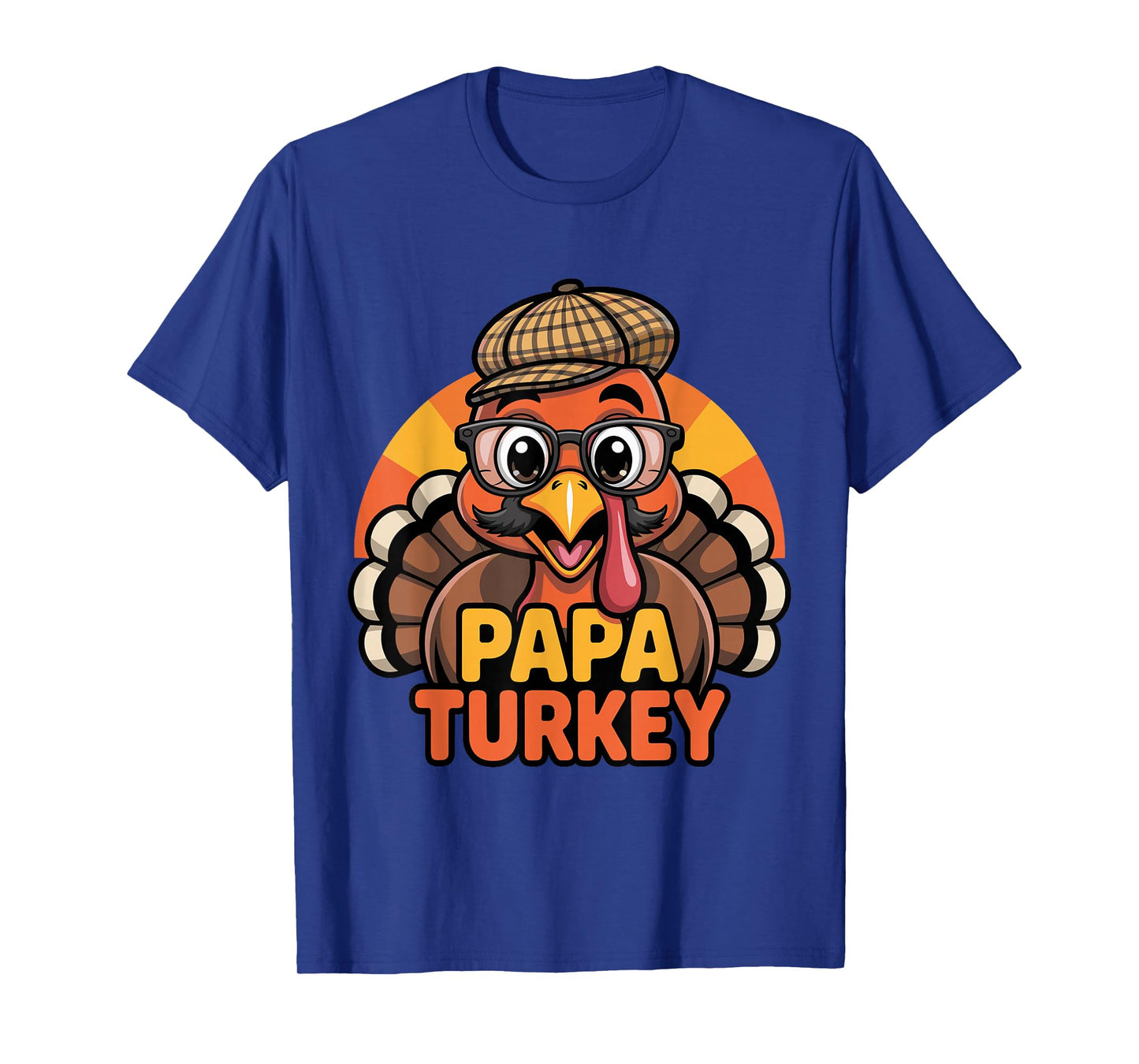 Funny Thanksgiving Papa Turkey Family Matching Men T-Shirt