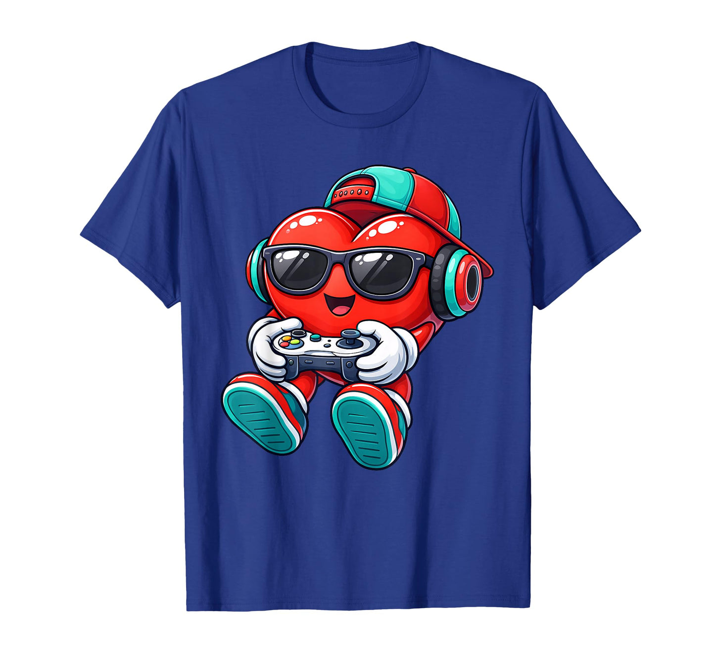 Video Game Heart Gamer Valentines Day for Teen Boys Girl Kid T-Shirt