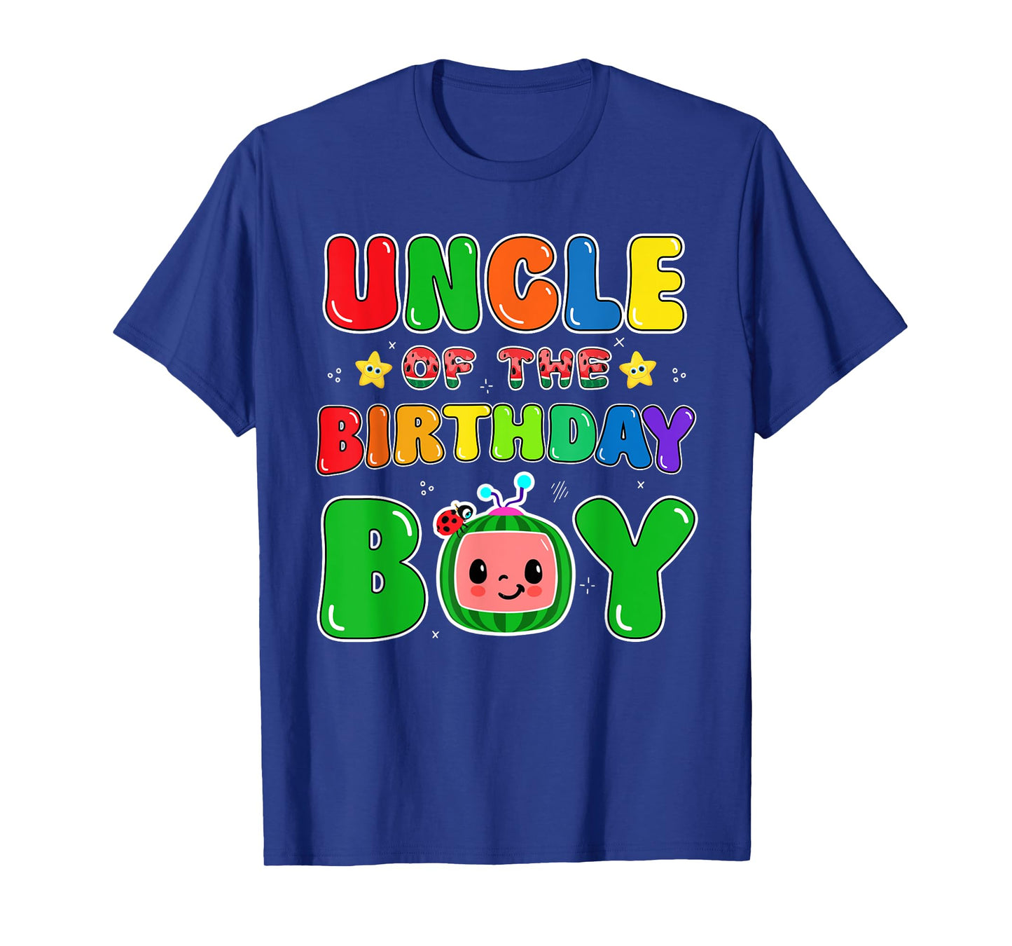Uncle of The Birthday Boy Funny Melon Family Party Matching T-Shirt