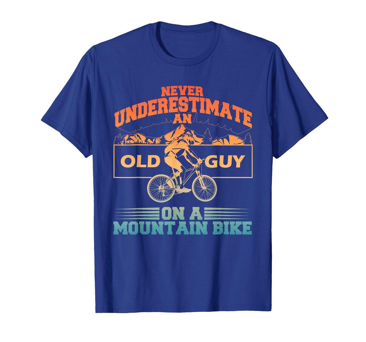 Cool Mountain Bike Art For Men Grandpa Mountain Biking T-Shirt