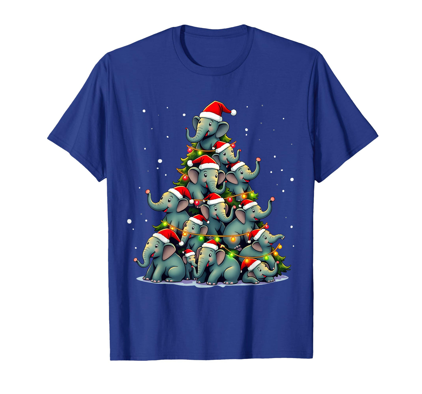 Elephant Christmas Tree Funny Jumbo Holiday Cute Elephant T-Shirt