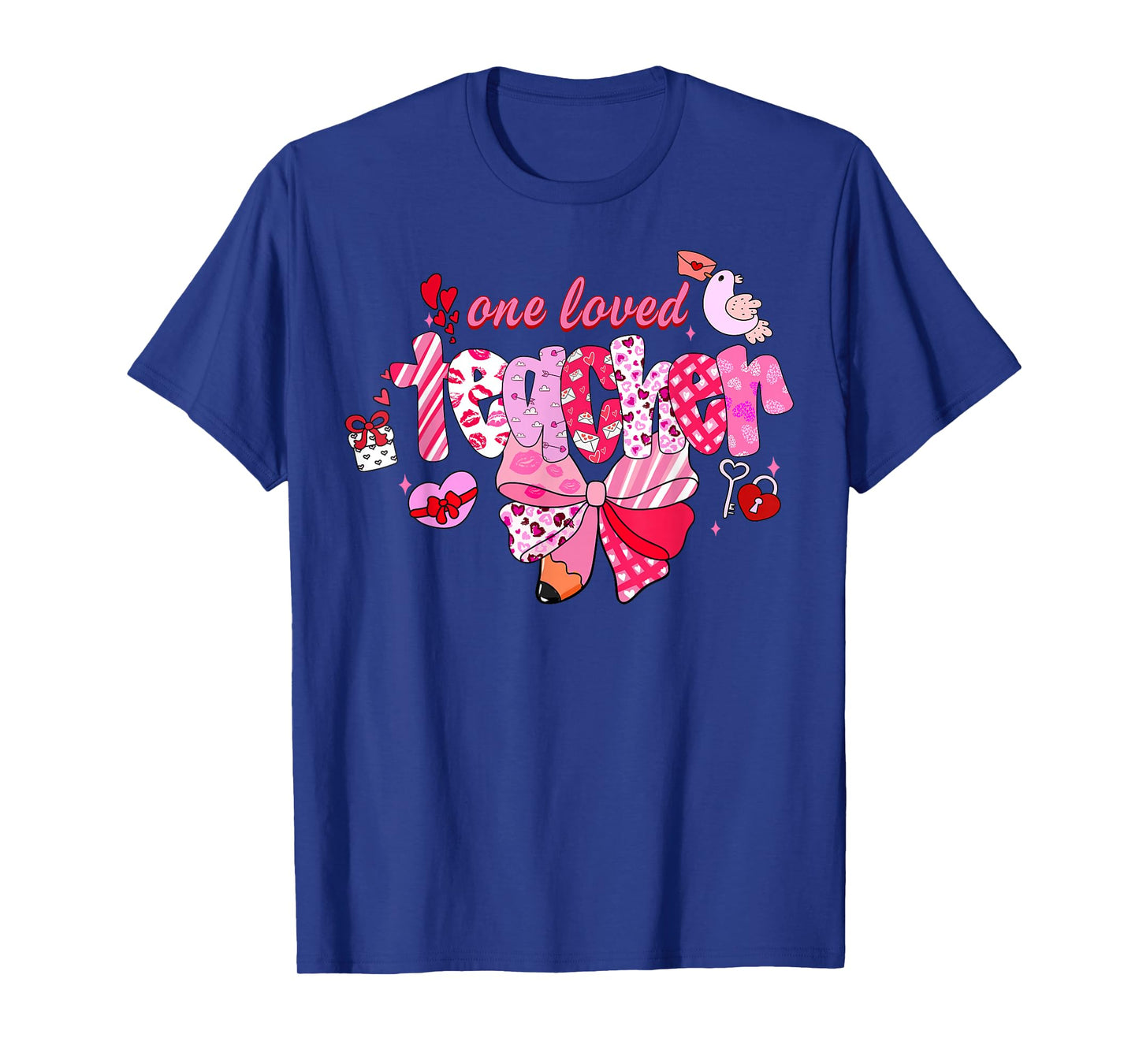 Teacher Valentine Loved Teacher Valentine's Day Coquette Bow T-Shirt