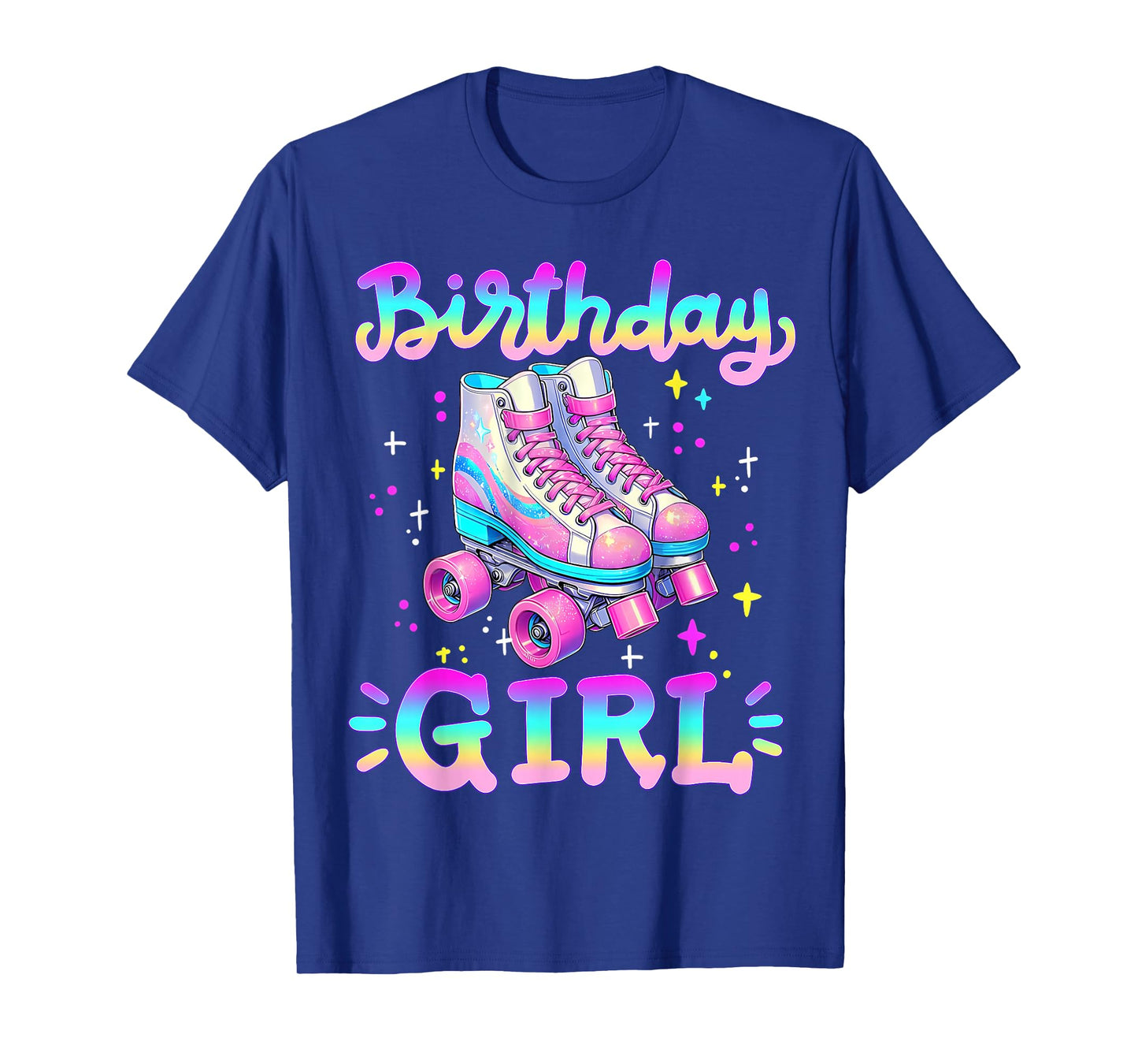 Birthday Girl Rolling Skates Roller Skater Party Kids Girls T-Shirt
