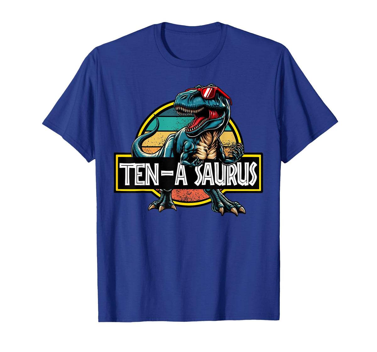 Ten A Saurus T Rex Dinosaur Birthday Party 10 Year Old T-Shirt