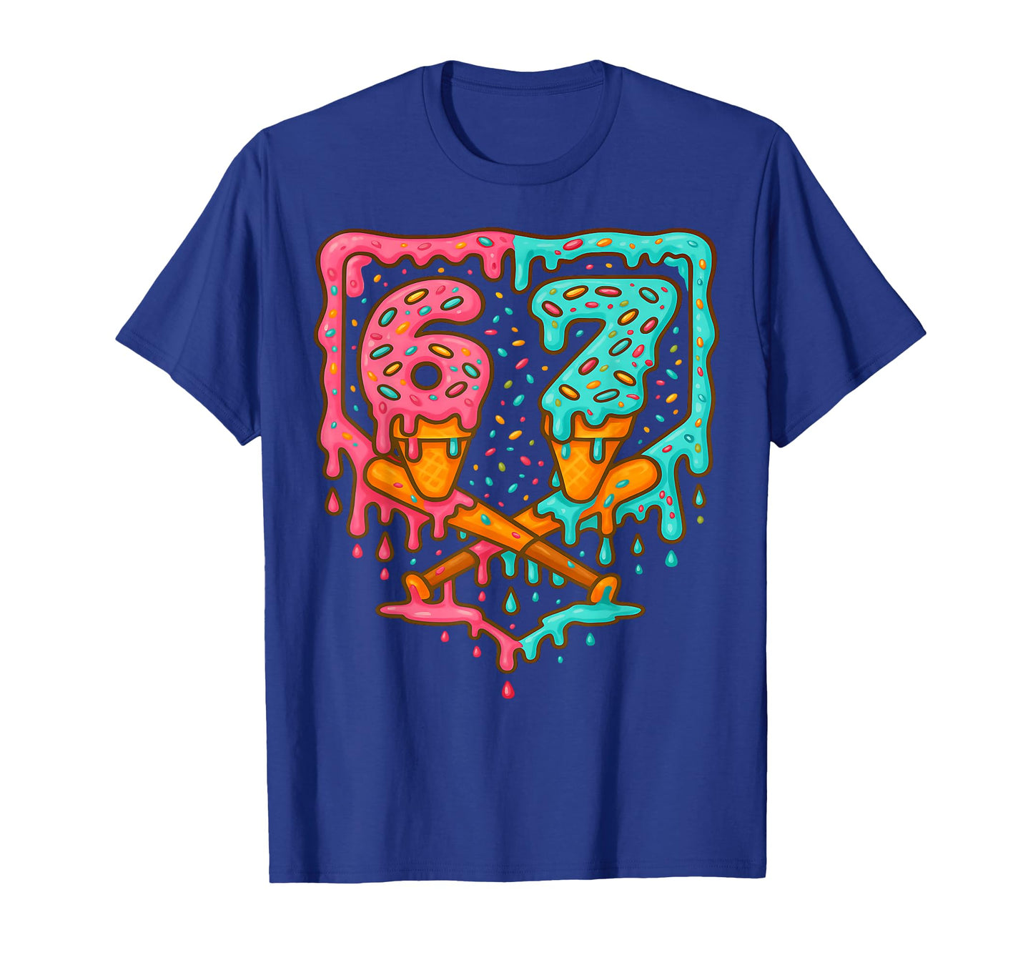 Baseball Drip Ice Cream 67 Baseball Lifestyle 101 T-Shirt