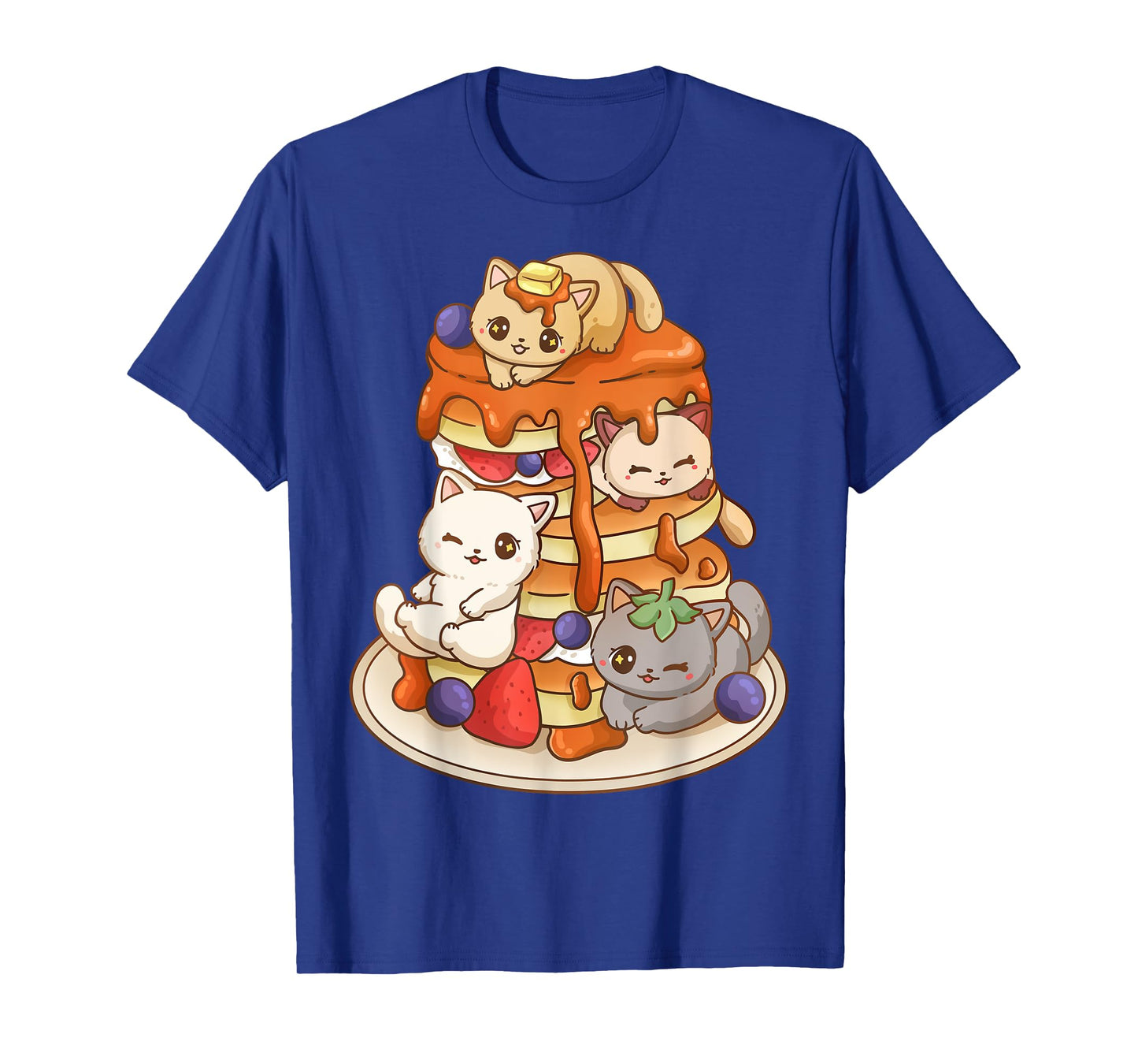 Cat Pancake Stack Kawaii Anime Cat Funny T-Shirt