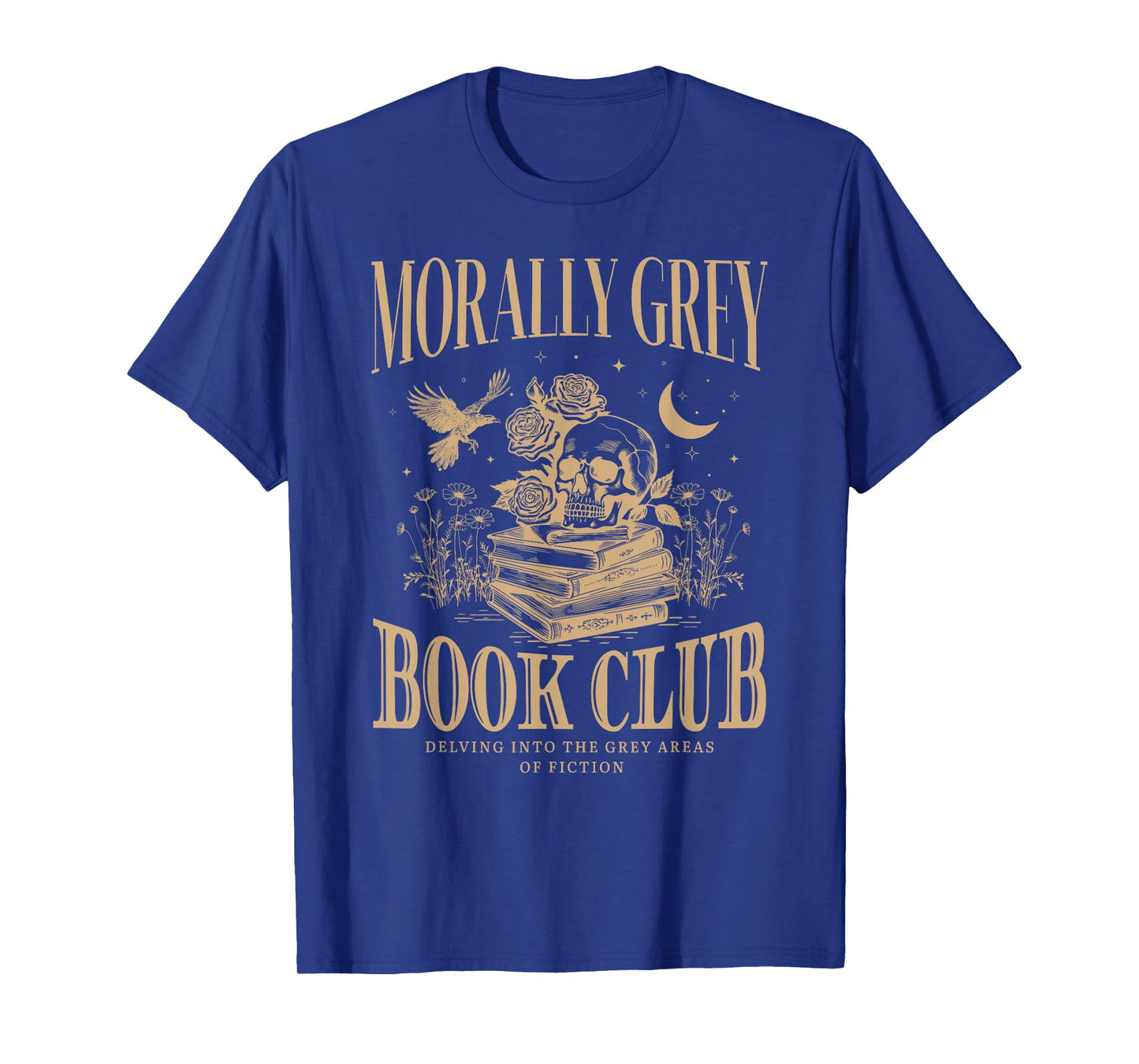 Morally Grey Book Club Skeleton Funny Books Lover Bookworm T-Shirt