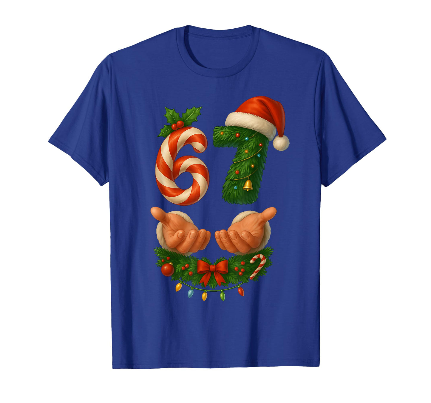 67 Christmas Funny 6 7 Meme Holiday Gen Alpha Slang Pajamas T-Shirt