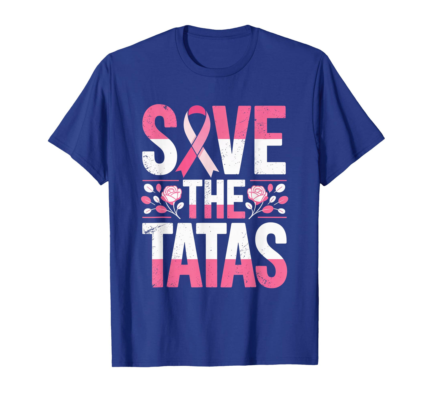 Save The Tatas Breast Cancer Fighting Awareness Pink Ribbon T-Shirt