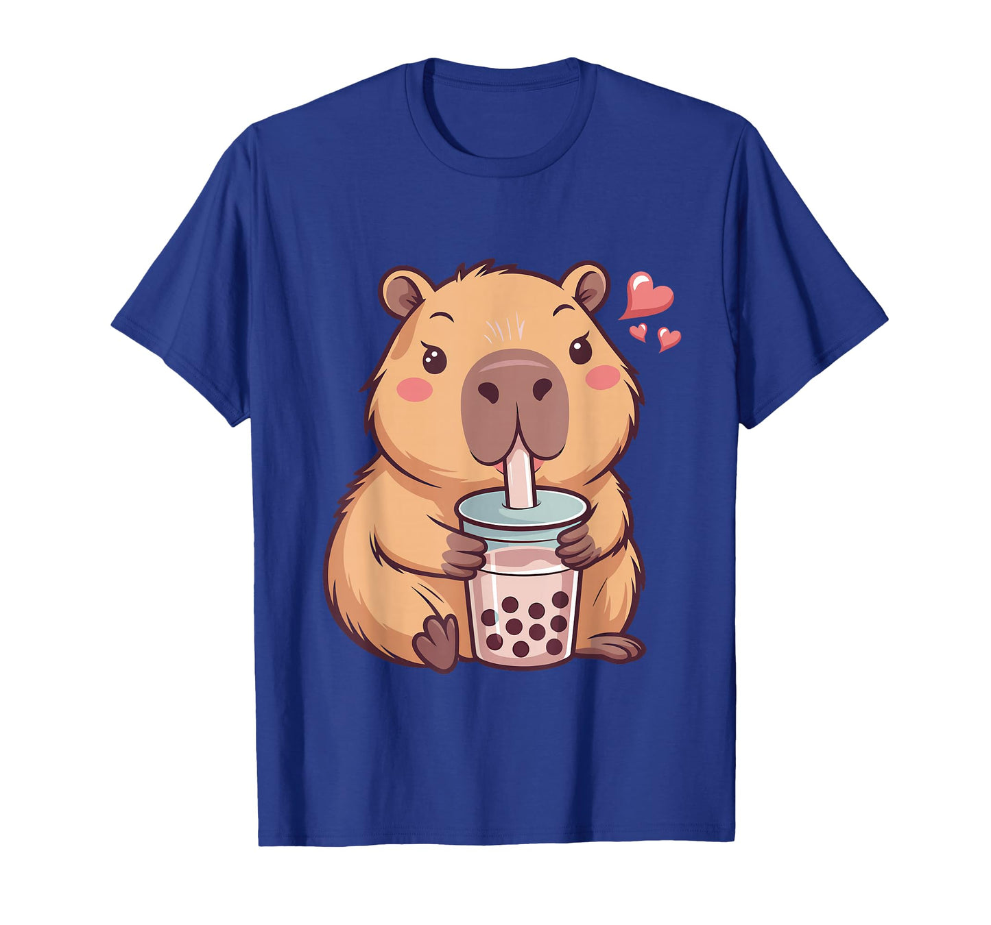 Cute Capybara Kawaii Anime Drinking Bubble Tea Lover Girls T-Shirt
