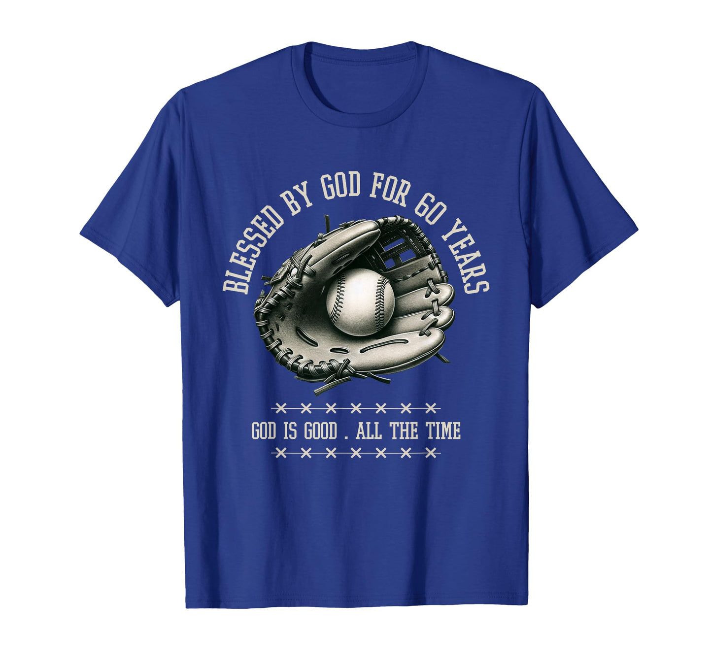 Blessed by God for 60 Years Old Baseball 60th Birthday Gifts T-Shirt