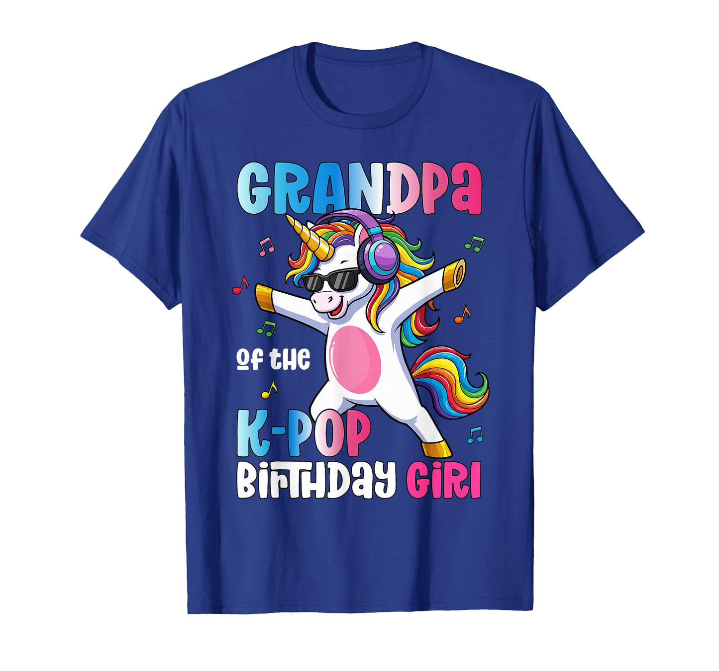 Grandpa of The K-Pop Birthday Princess Birthday Girl T-Shirt