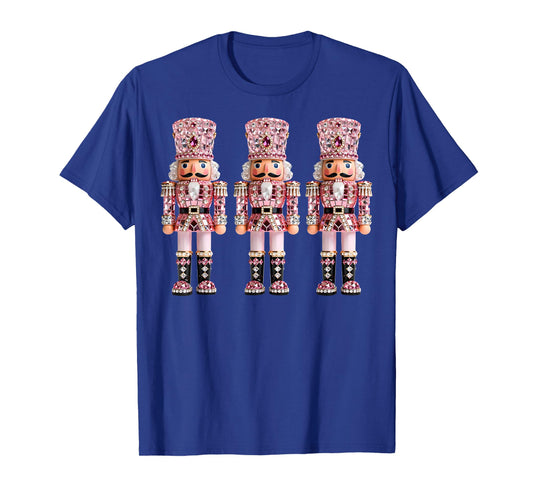 Nutcrackers Pink Bling Christmas Coquette Holiday Matching T-Shirt