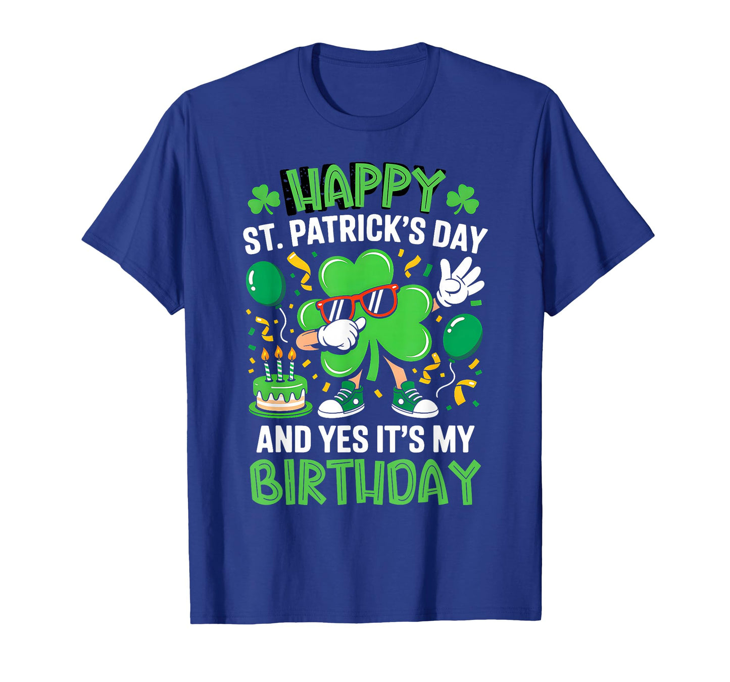 Happy St Patricks Day Birthday Shamrock Dab Bday Party Kids T-Shirt