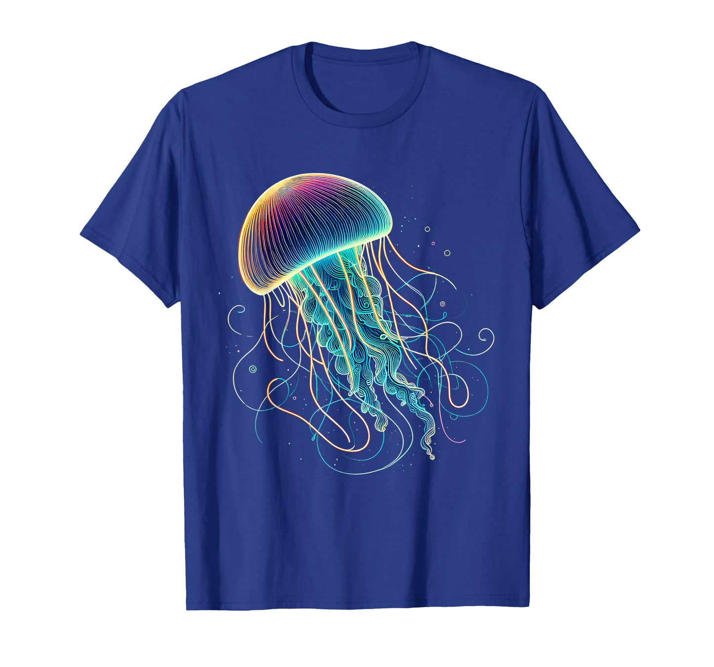 Colorful Vibrant Glowing Jellyfish with Rainbow Colors T-Shirt