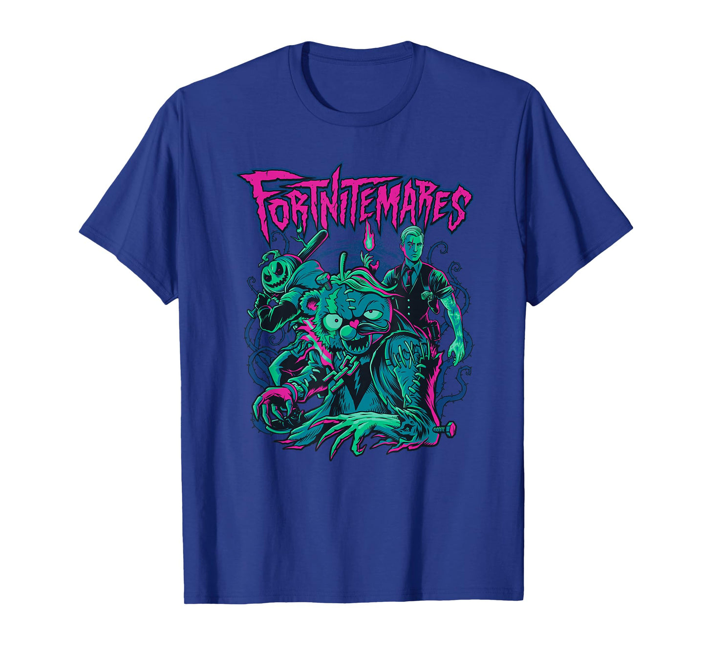 Fortnite Halloween Fortnitemares Retro Horror Group Shot T-Shirt