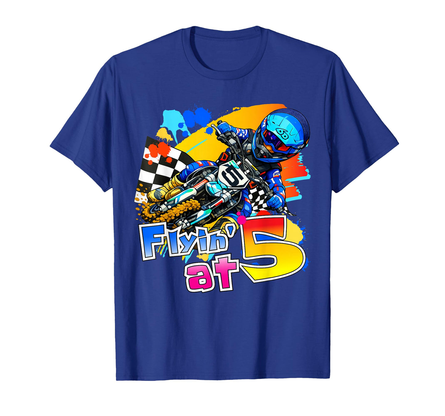 5 Year Old Dirt Bike Motocross Racing 5th Birthday T-Shirt