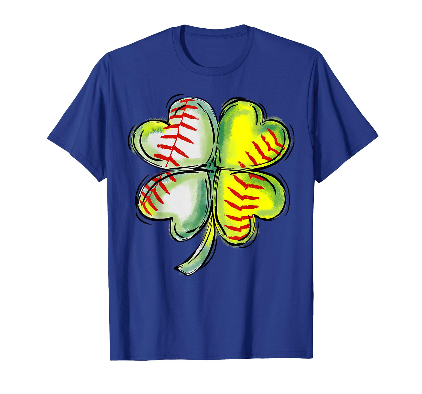 Softball St Patricks Day Shamrock Girls Women Catcher Funny T-Shirt