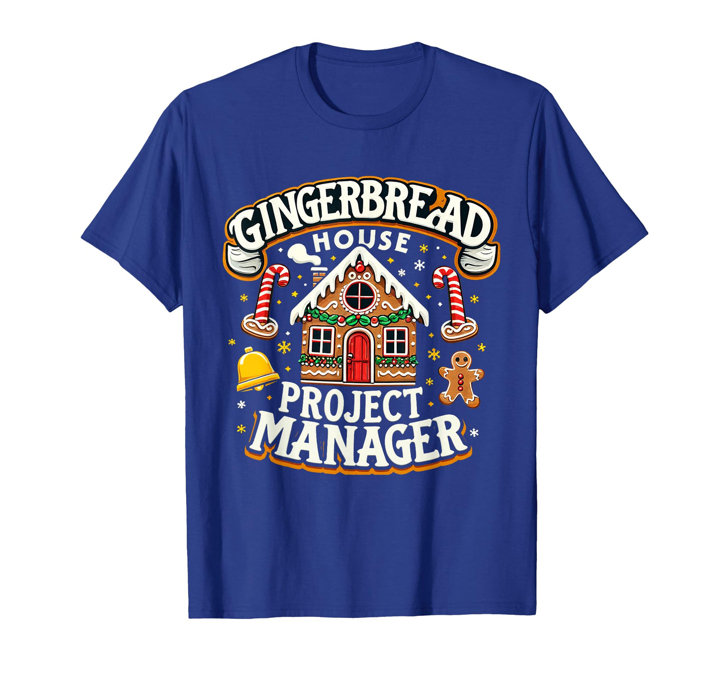 Gingerbread House Project Manager Xmas Decorating Cookies T-Shirt