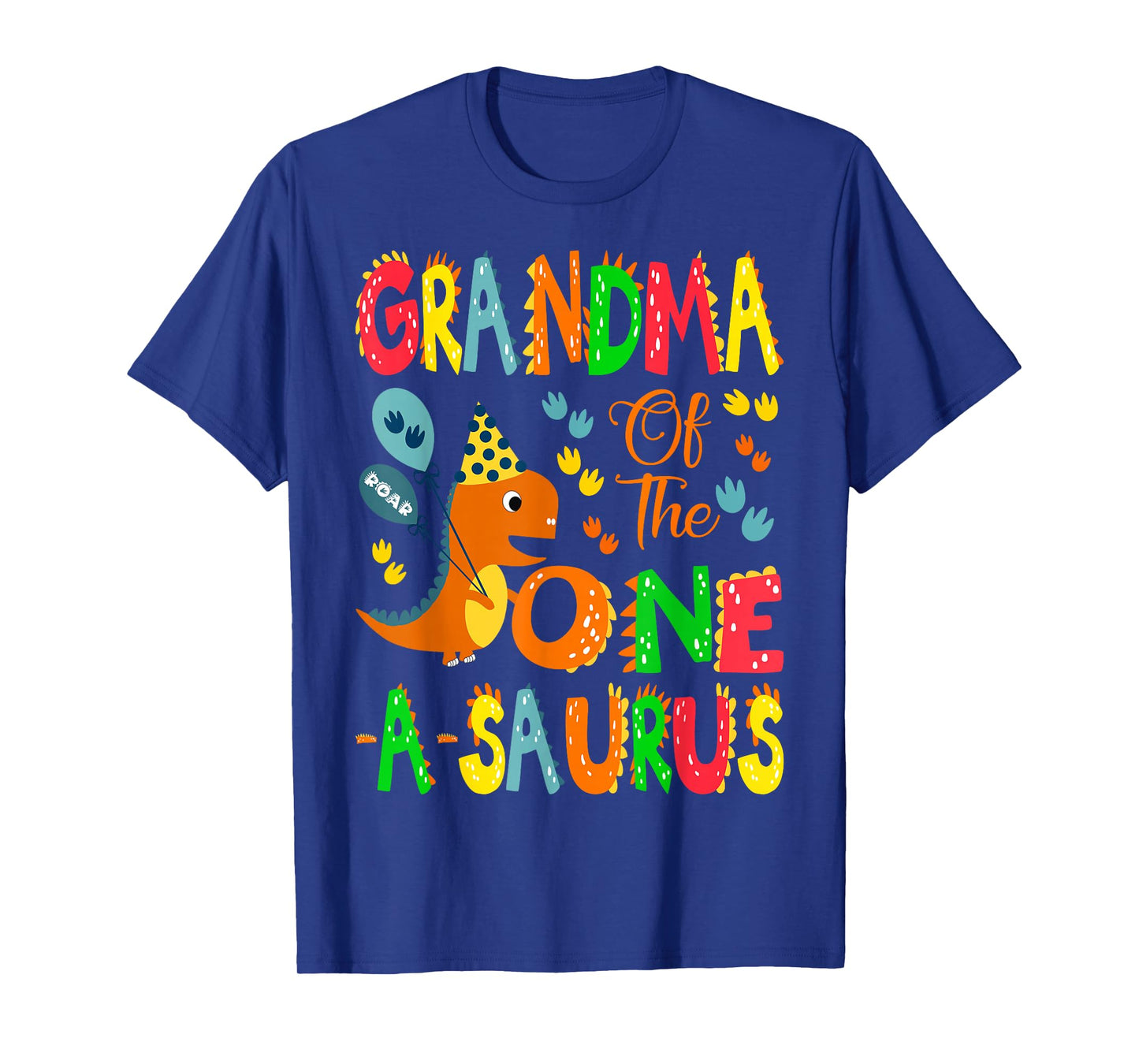 Grandma of The One-A-Saurus 1st Birthday Boy Dinosaur Lover T-Shirt