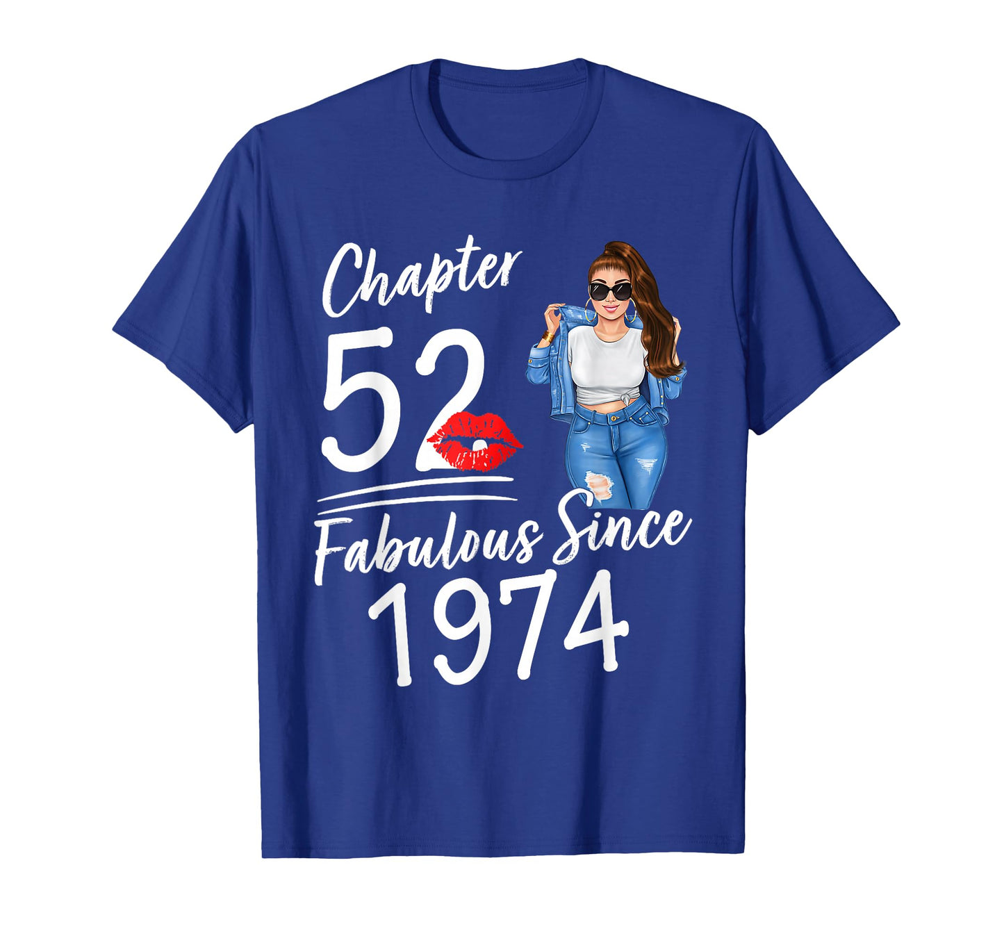 Chapter 52 Fabulous Since 1974 Birthday Girl Afro Queen T-Shirt