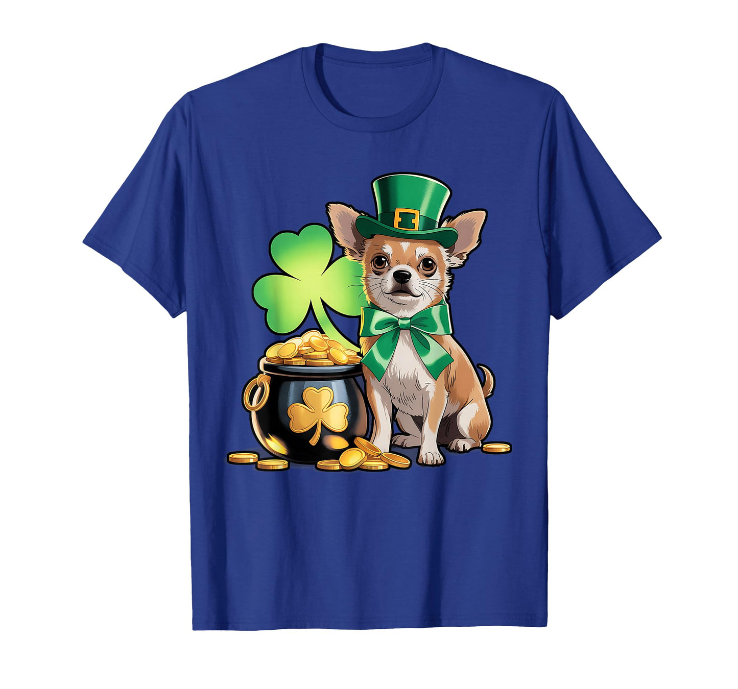 Cute Chihuahua Dog Shamrock Irish Women Men St Patricks Day T-Shirt