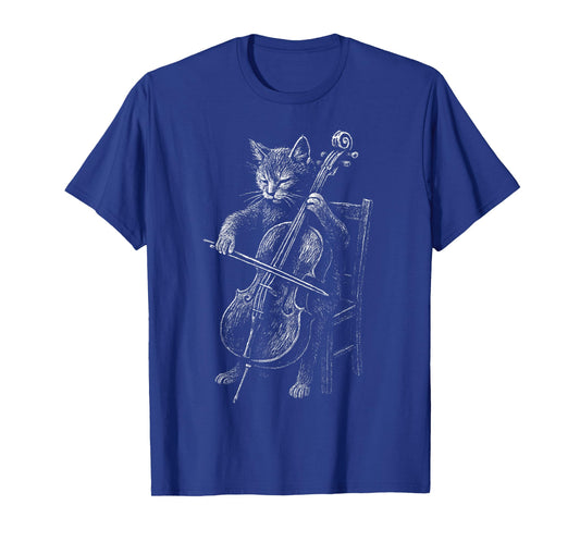 Cat Playing Cello Funny Musician Music Musical Instrument T-Shirt