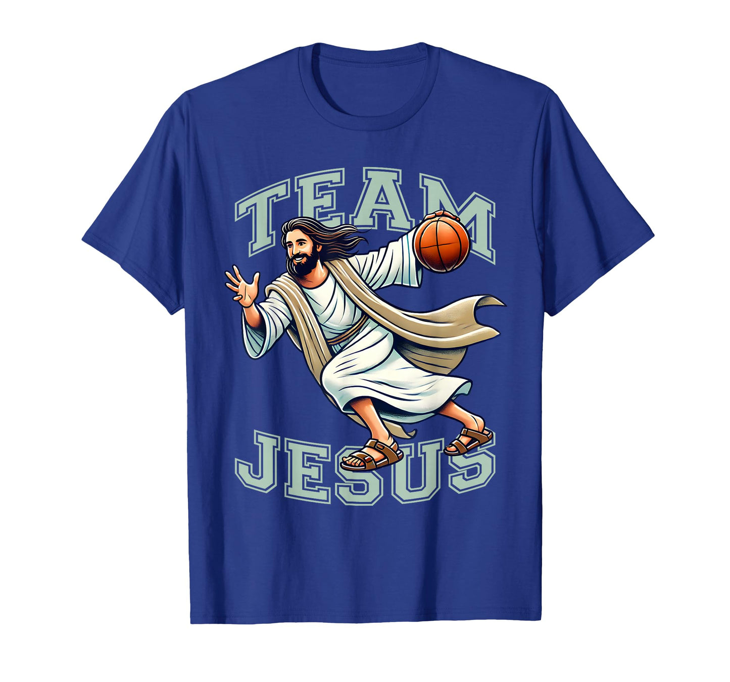 Team Jesus Basketball Tee Christ Playing Basketball Sport T-Shirt