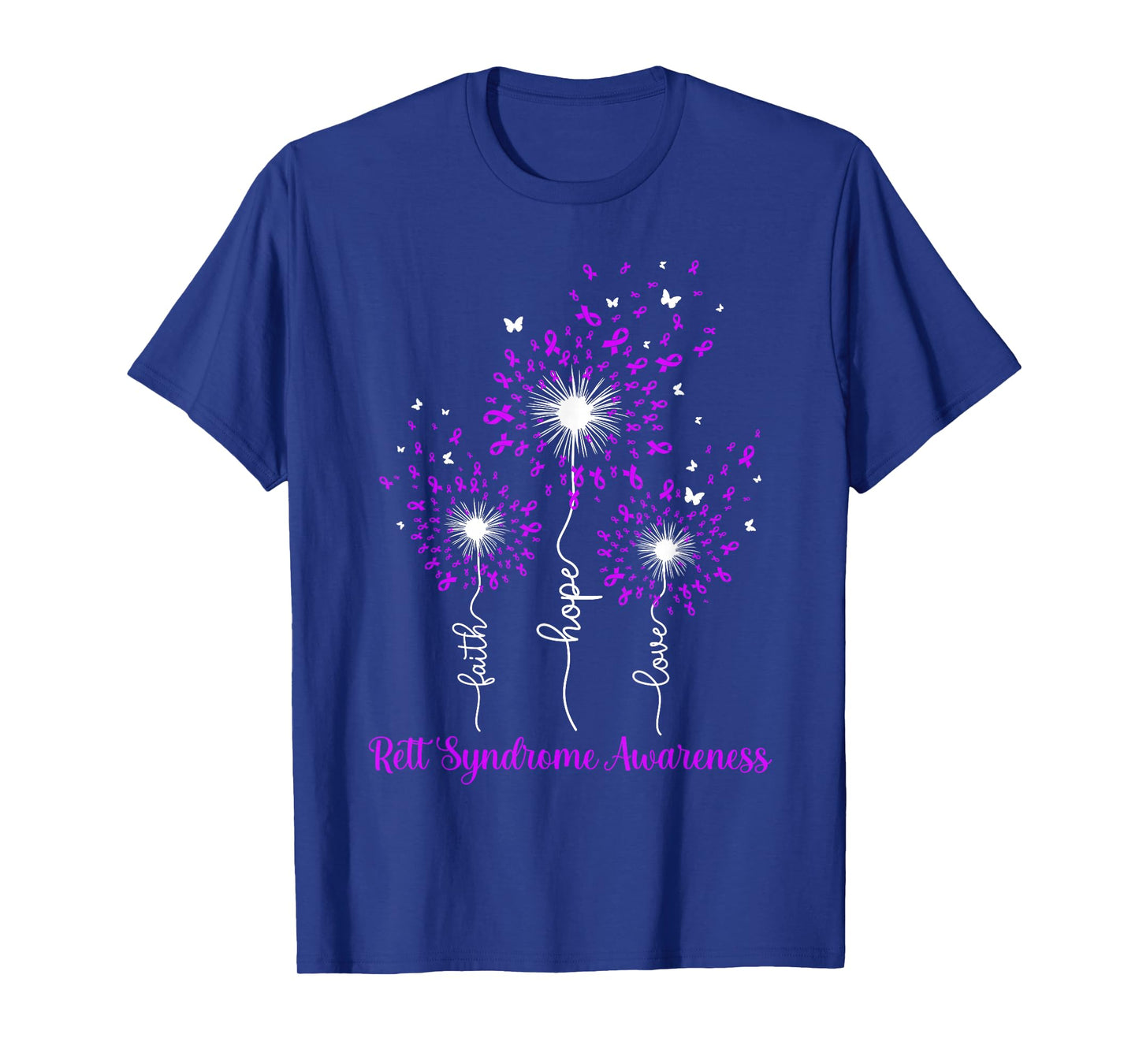 Dandelion Faith Hope Love Rett Syndrome Awareness T-Shirt